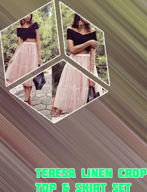 Crop top and skirt set