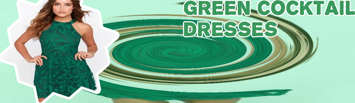 Dark green long sleeve cocktail dress