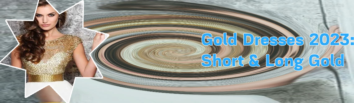 Gold cocktail dress