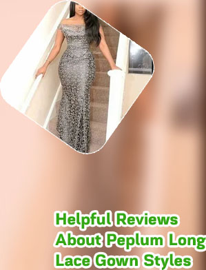 Long lace gown styles for ladies