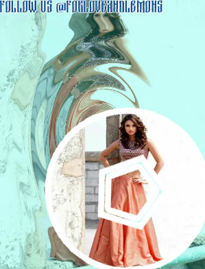 Silk crop top and skirt set