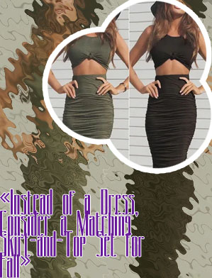 Skirt top set